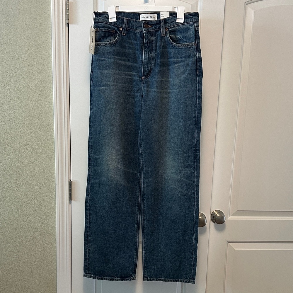 Denim Forum Women’s High-Rise Wide leg Cleo Jeans -